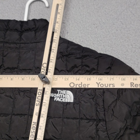 North Face Jacket Mens Medium Black Quilted Thermal Insulation Lightweight - Picture 9 of 15